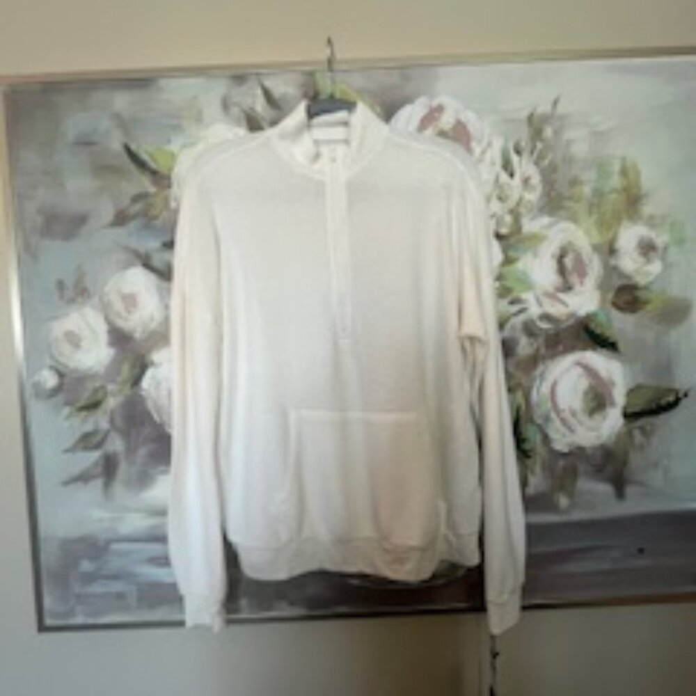 Michael Lauren Cream Micro Model 3/4 Zip — Women’s Medium